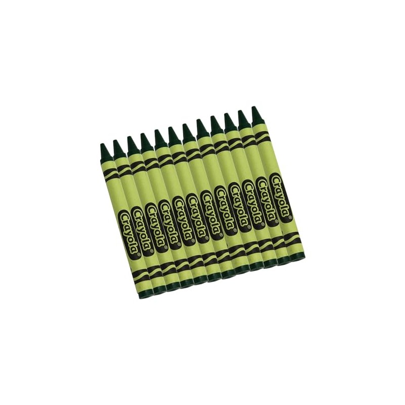 Crayola Crayons in Green, Bulk Crayons, 12 Count