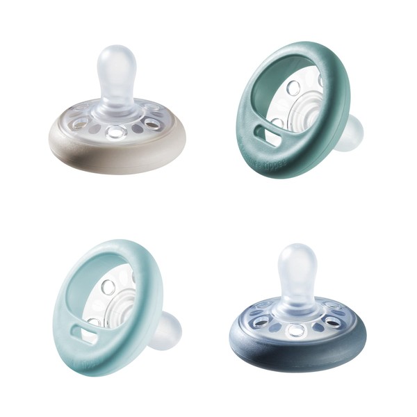 Tommee Tippee Breast-Like Pacifier, Skin-Like Texture, Symmetrical Design, BPA-Free Binky,
