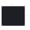 vidaXL Black Kitchen Backsplash Tempered Glass 27.6"x23.6" - Scratch Resistant