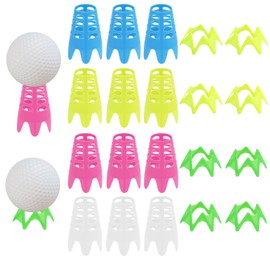 REBECCAGIBSON Pack of 20 Golf Simulator Tees Plastic Golf Tees Indoor and Outdoor Training Golf Mat for Winter Lawn and Driving Range