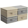 YueYue 4 Pack Small Fabric Storage Box with Lids, Foldable