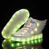 Light up Trainers Girls USB Charging Flashing Wings High-Top Trainers