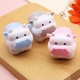 Cute Cow Pencil Sharpener - Kawaii Animal Design Sharpener for Girls, Office and School Stationery Supplies, Gift for Students and Teachers (Random 1PC)