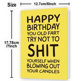 WowBefun Funny Birthday Card & Gifts for Men Husband Boyfriend Him Dad, Happy Bday Card