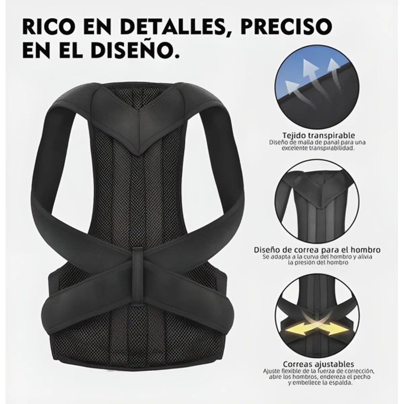 Corrector Postura Espalda Para Hombre Y Mujer Ajustable Faja