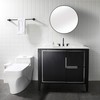 PARLOS Matte Black Widespread Bathroom Sink Faucet with Metal Pop-up