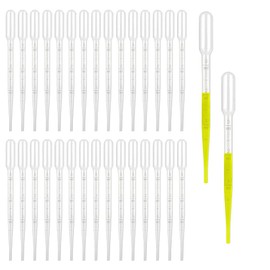 Pipettes, Plastic Pipette, Disposable Pipettes, Plastic Transfer Pipettes, Pipette Dropper 3 ml Measuring Pipette, Feeding Pipette, Transparent Measuring Pipettes for Essential Oils and Laboratories,