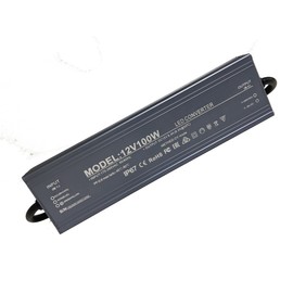 Waterproof LED Driver 100 Watts - 110V-260V AC to 12V DC, LED Power Supply Transformer Adapter for Any 12V DC LED Lights