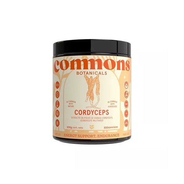 Commons Hongo Adaptógeno Cordyceps 100g Commons Polvo 100% Orgánico