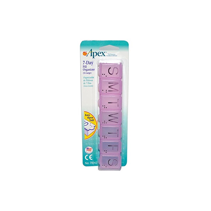 Apex 7-day extra large pill organizer, Model No : 70042