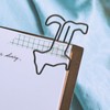 100pcs Dog Shape Paper Clips Creatively Cute Plated Metal Bookmark