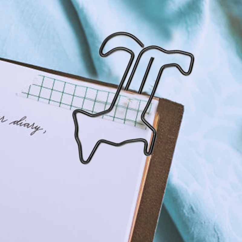 100pcs Dog Shape Paper Clips Creatively Cute Plated Metal Bookmark