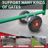 Rolling Gate Wheel, 8-Inch Rubber Wheel Carrier for Driveway Chain