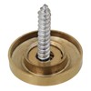 RDEXP 20mm Dia Golden Decorative Mirror Table Brass Round Screw