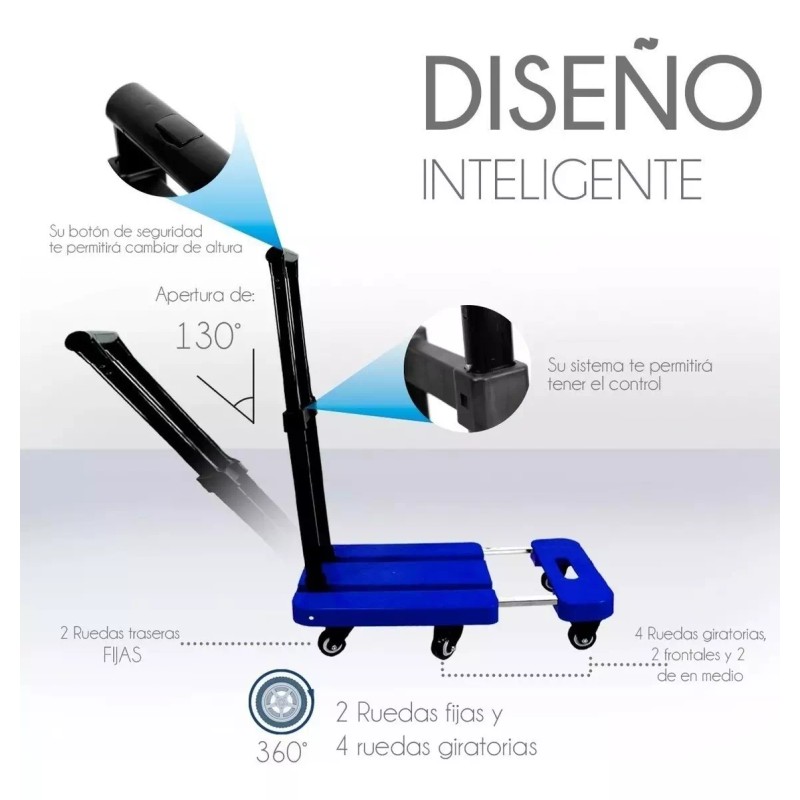 Total Supplier Carrito Plegable De Carga Equipaje Multifuncional Portátil
