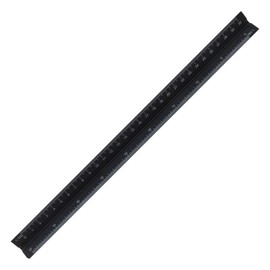 EMSea Triangular Scale Ruler 30cm Black Aluminum Alloy Metric Ruler 1:20 1:25 1:50 1:75 1:100 1:150 for Architect Drafting Engineer Measuring Tools