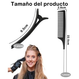 13 Piezas Hair Clips, Pinzas Para Cabello Estilista, Pinzas Cabello, Clips Para Cabello, Ampliamente Utilizado En Corte De Pelo, Teñido De Cabello, Maquillaje, Baño y Limpieza Facial