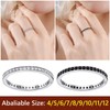 Silvora Silver Rings for Women 925 Thin Anniversary Bands Couple