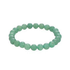 Crystal Vibe Natural Green Aventurine Bracelet - Wealth Bracelet - Money Bracelet for Prosperity - Healing Crystal Beaded Bracelet for Women Men - Adjustable Size