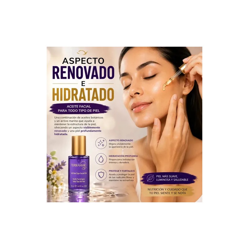 Aceite Óleo Facial Reparador Terramar de 30mL