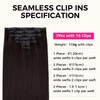 Lashey Seamless Clip in Hair Extensions Human Hair 110g 7pcs