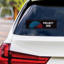 Project 2026 Protest Vinyl Sticker, No Kings in America, Anti-Trump, Freedom Democracy Truth, Resist Fascism Car Bumper Sticker,10" x 3"