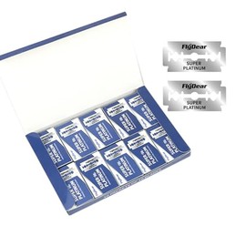 100 Count-03 Double Edge Razor Blades - Men's Safety Razor Blades for Shaving - Platinum Stainless Steel Double Razor Shaving Blades for Men for a Smooth Clean Shave