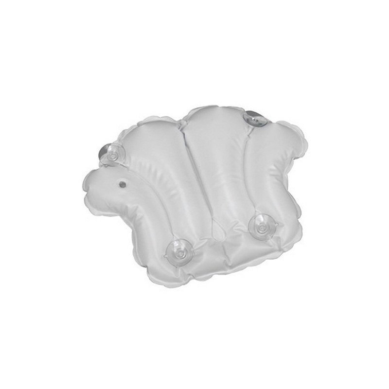White Vinyl Shell-Shaped Spa Bath Pillow