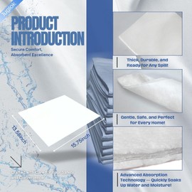 10 Pcs Water Absorbent Mats - 13.8" x 15.8" Reusable Water Absorbing Pads for Home, Kitchen, Garage, and Basement - Hand-Wringable Quick-Dry Water Absorbers (1 Pack, 10 Pcs)