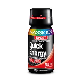 MASSIGEN SPORT - QUICK ENERGY STIMOLANTE TONICO LIQUIDO 60 ML senza glutine senza lattosio caffeina, eleuterococco, vitamina c GUSTO ARANCIA X 1