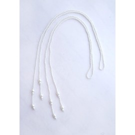 Clip de Pelo de Perlas de Imitación En Pinzas de Trenzado de Pelo Largo, Cadena para El Cabello, Accesorios de Bricolaje, Banda para El Cabello de Moda, Accesorios para El Cabello de Disfraces