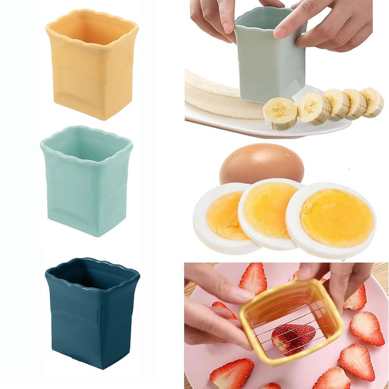 3 Pieces Cup Cutter, Cup Fruit Cutter - Cup Slicer