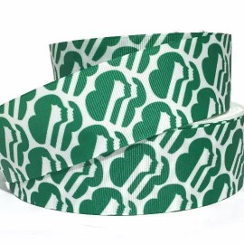 GROSGRAIN RIBBON  5/8" ,7/8", 1.5", 3" in  Girl Scouts Printed GS22 COMBINE SHIP - 1 YARD, 7/8"