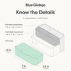 Blue Ginkgo Compact Desk Organizer – Small 5-Compartment, Half Drawer