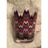 Missoni ONE MISSONI for Target Tumblers Purple Cup Glass Chevron NEW