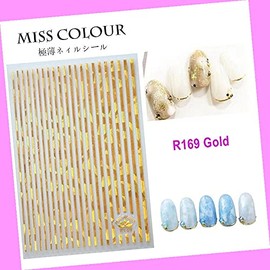 Classic White French Tips Extra-Thin 3D Nail Art Stickers R169 Laser Gold for Nails Design Nail Art Stickers Decals Supplies Manicure Tips Sticker Colorful for Nail Decorations