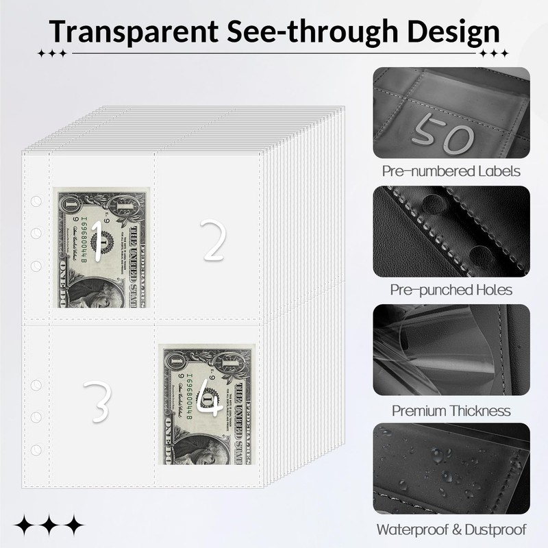 Sooez 100 Envelope Money Saving Challenge Book with 100 Pocket