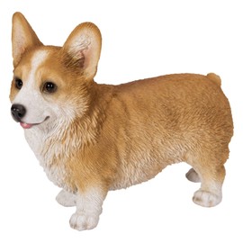 Oubia Welsh Corgi Standing Left Facing 5.0 x 2.4 x 4.7 inches (15.2 x 6 x 12 cm) Doll Figurine Figurine Animal Garden Decoration Realistic Cute Dog Dog H19006