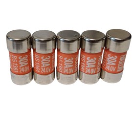 30A Consumer Unit Fuse, BS1361, 29mm x 13mm, for Cooker, Shower and Ring Main Circuits. 5 Pack