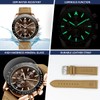 LIGE Men's Chronograph Wrist Watch Business Dress Waterproof Quartz Analog