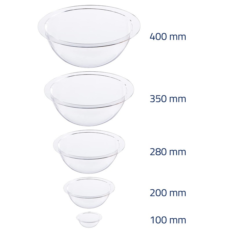 HMF 46740 Hemisphere Acrylic with Brim, DIY Acrylic Cover, Diameter