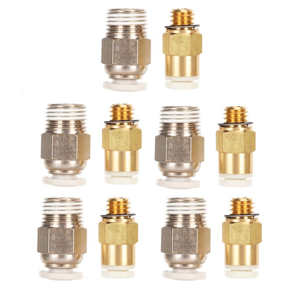 5 Sets PC4 M6 Pneumatic Fitting Push to Connect PC4