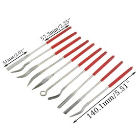 DGZZI - Juego de 10 limas de diamantes de aguja plana, cuadrada, forma redonda, para limas de rifler, de aguja plana, cuadrada, forma redonda, para joyería de metal, cerámica, talla áspera, vidrio,