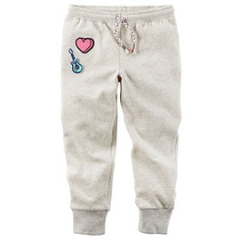 Carter's Girls' Patch Joggers (12 Months Gray)