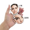 MADDesign Mother of Pearl Compact Mirror Round Double Sided Folding