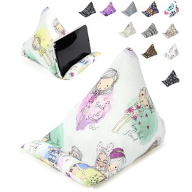 STEPHAN AND THEODORE Handmade Phone Pillow Holder - The Wedge Mobile Device Stand - Fabric Phone Stand for All iPhones, All Smartphones! 7 x 6.1 x 5.5 Inches (Dolls)
