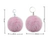 MMQXWZG 2 Pieces Pom Pom Keychain Artificial Rabbit Fur Puff