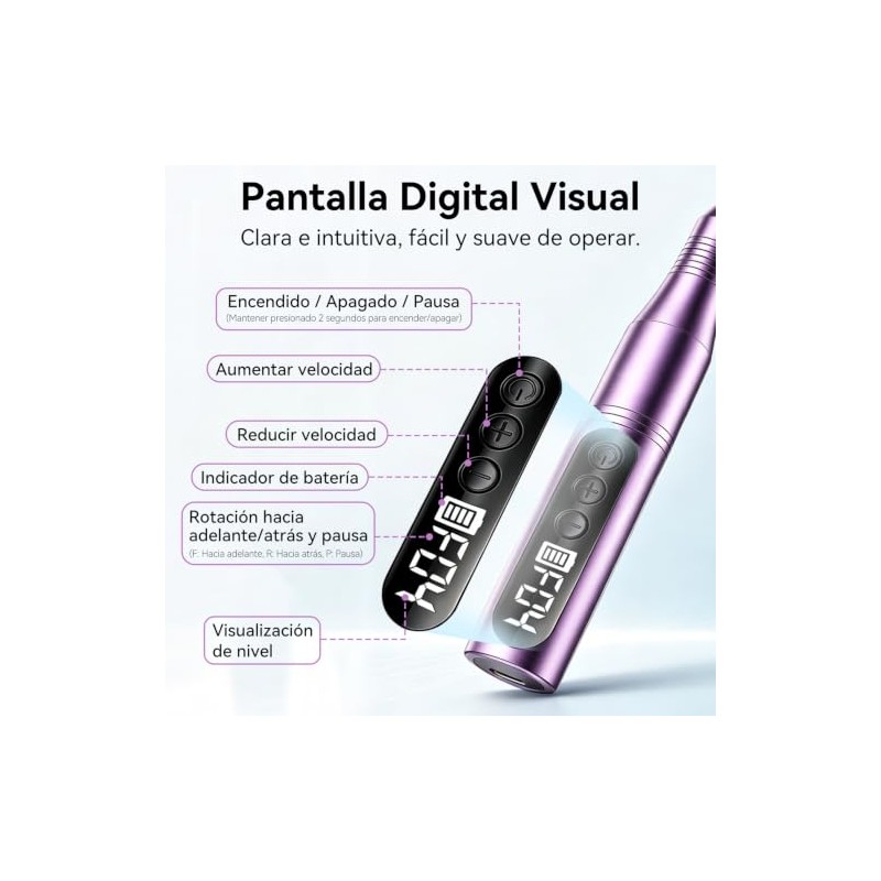 Drill Para uñas Profesional con 12 Brocas y 36 Bandas