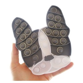 1 Random Dog Breed Bubble Pop Fidget Toy - Silicone Push Poke Wrap Fidget Toy - Press Bubbles to Pop The Bubbles - Bubble Popper Sensory Stress Toy Doggy Puppy Pooch (1 Random Dog Breed)