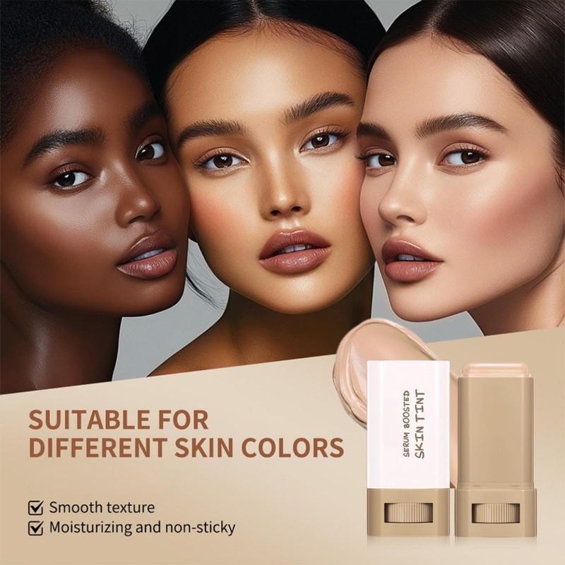Concealer Foundation Stick,Contour Stick Solid Tinted Moisturizing Serum,Foundation Full Coverage